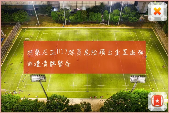 坦桑尼亚U17球员危险踢击金昱成面部遭黄牌警告